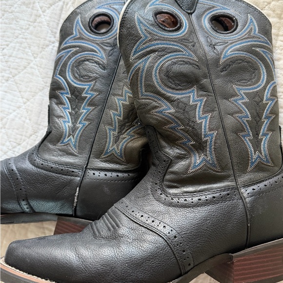 Black Western Leather Boots - Picture 4 of 5